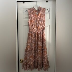 Paisley Mockneck Sleeveless Dress